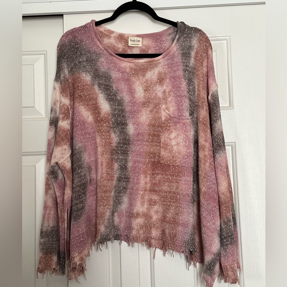 Cropped Cotton Sweater by Peach Love California